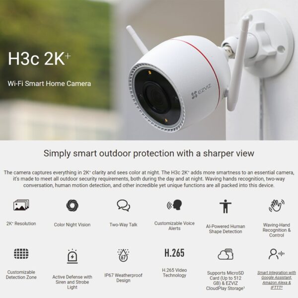 Ezviz H3c- 4MP Wifi Smart Home Camera